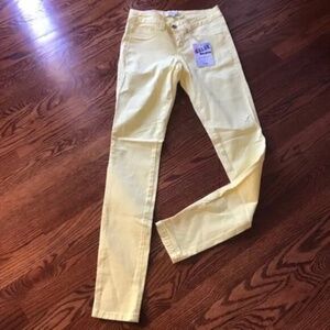 WOMEN'S JUNIORS CELLO COLOR DENIM YELLOW JEANS PANTS Sz 3 NEW NWT